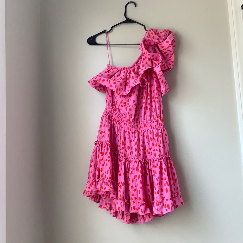 Buddy love one shoulder ruffle cocktail dress <3